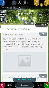 En fullfunksjonell nettstedbygger på telefonen din