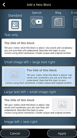 Alt er forberedt slik at du kan fokusere på hvordan du presenterer virksomheten din.