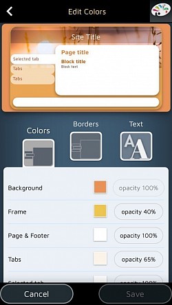 Tilpass fargen på alle deler av nettsidene dine.