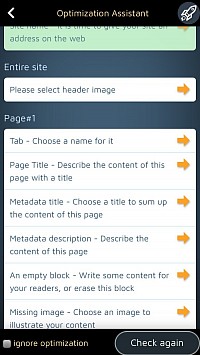 Unikt for SimDif er at du kan aktivere optimaliseringsassistenten.
